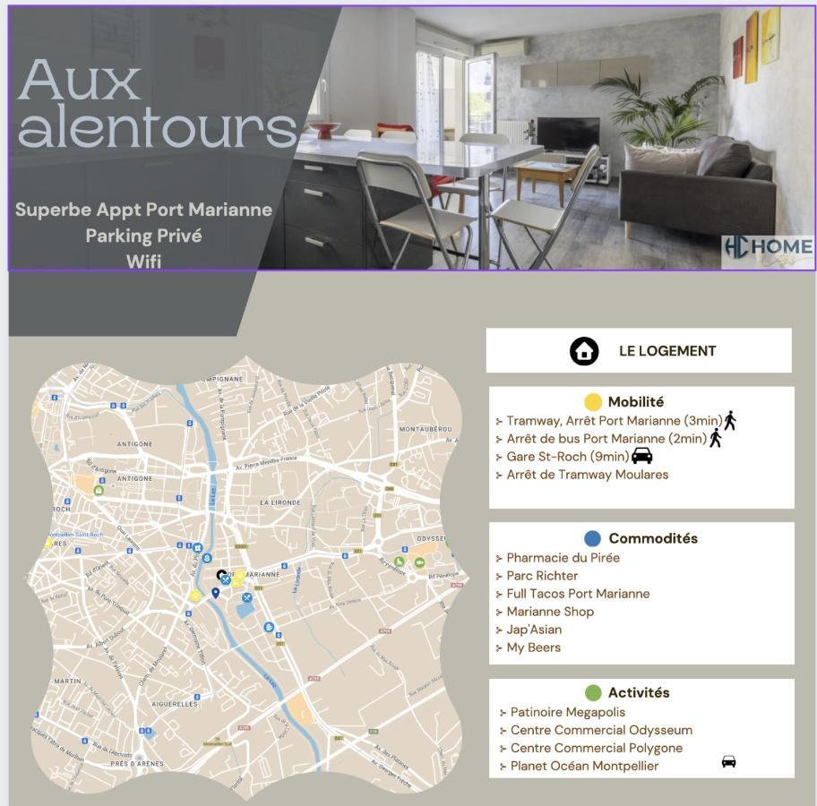 Superbe appartement à Richter, Port Marianne Montpellier Esterno foto